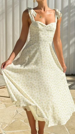 LILYWHYT Sale Dresses|Polo^Blakely Midi Dress - Lemon Floral