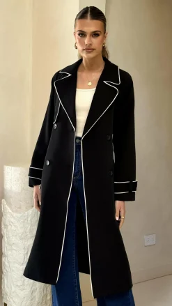 Style State Jackets|Outerwear^Blanca Trench Coat - Black