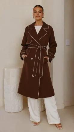 Style State Jackets|Coats^Blanca Trench Coat - Espresso