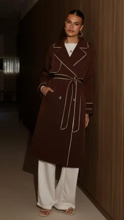 Style State Jackets|Coats^Blanca Trench Coat - Espresso