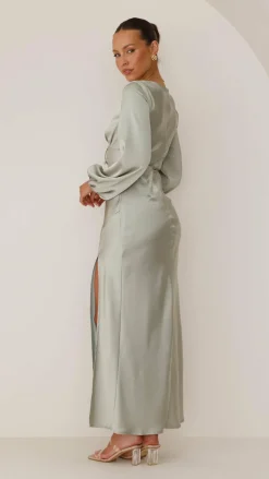 Alive Girl Sale Evening^Brigitte Maxi Dress - Olive