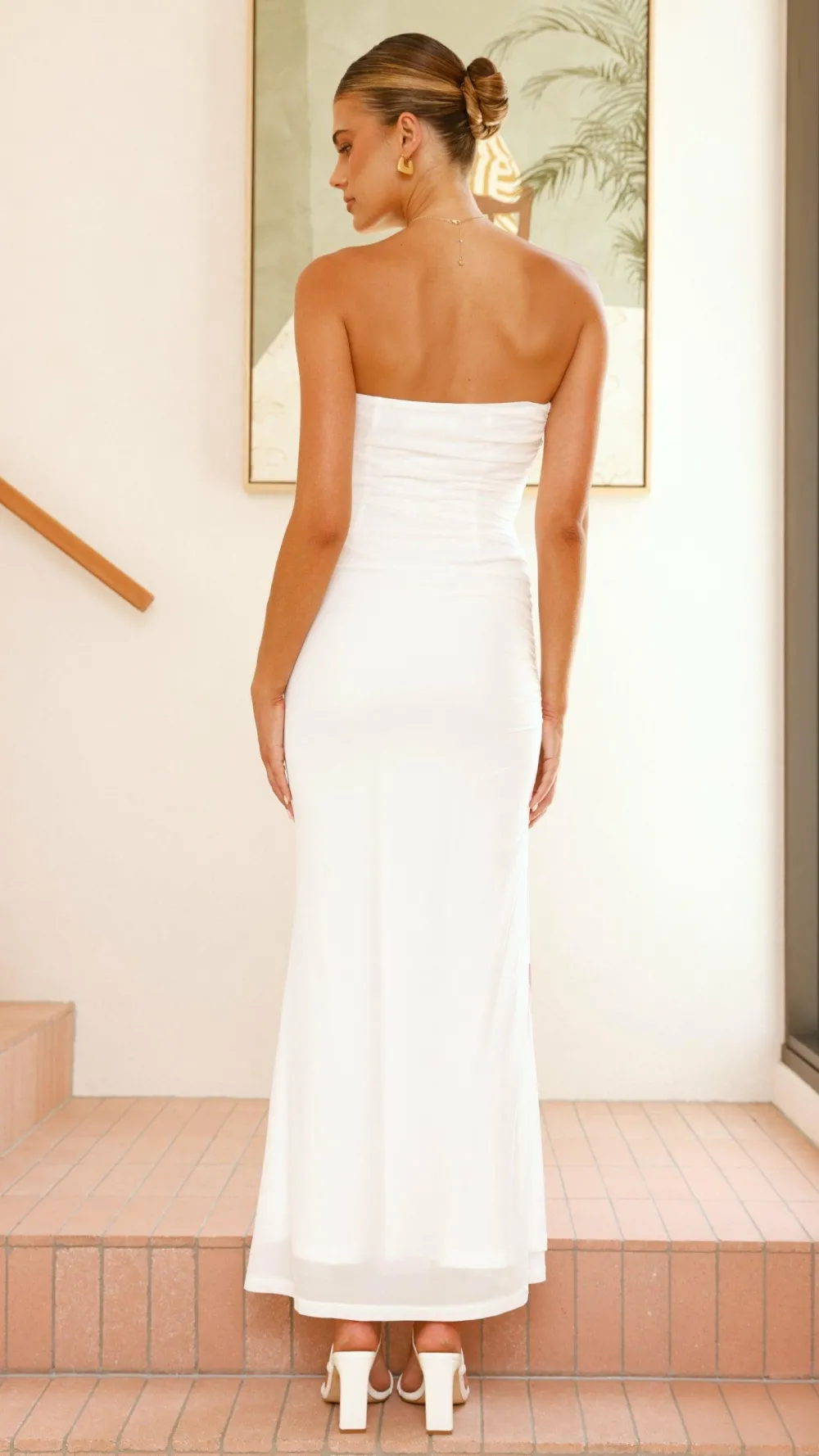SASHA (BNE) Dresses|Maxi^Brittani Strapless Maxi Dress - White/Red