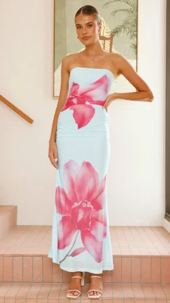 SASHA (BNE) Dresses|Event Ready Dresses^Brittani Strapless Maxi Dress - Blue/Pink