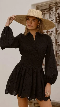Sweet Acacia Dresses|Mini^Brittney Long Sleeve Mini Dress - Black
