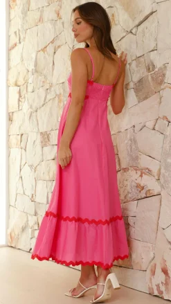 Main St Sale Dresses^Brodey Midi Dress - Pink / Red
