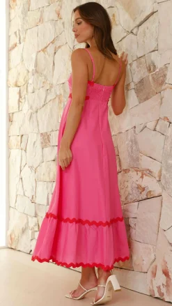 Main St Sale Dresses^Brodey Midi Dress - Pink / Red