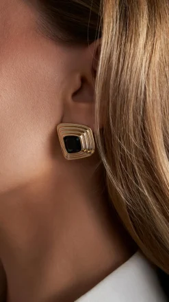 Your Accessory Shop Earrings|Polo^Bronnie Earrings - Gold / Black
