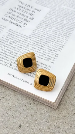 Your Accessory Shop Earrings|Polo^Bronnie Earrings - Gold / Black