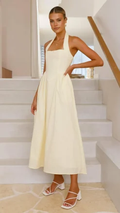 Pink Diamond Dresses|Maxi^Caden Maxi Dress - Lemon