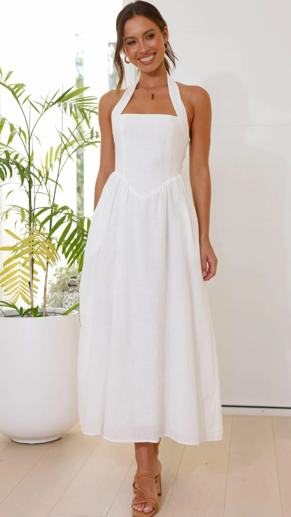 Pink Diamond Dresses|Maxi^Caden Maxi Dress - White