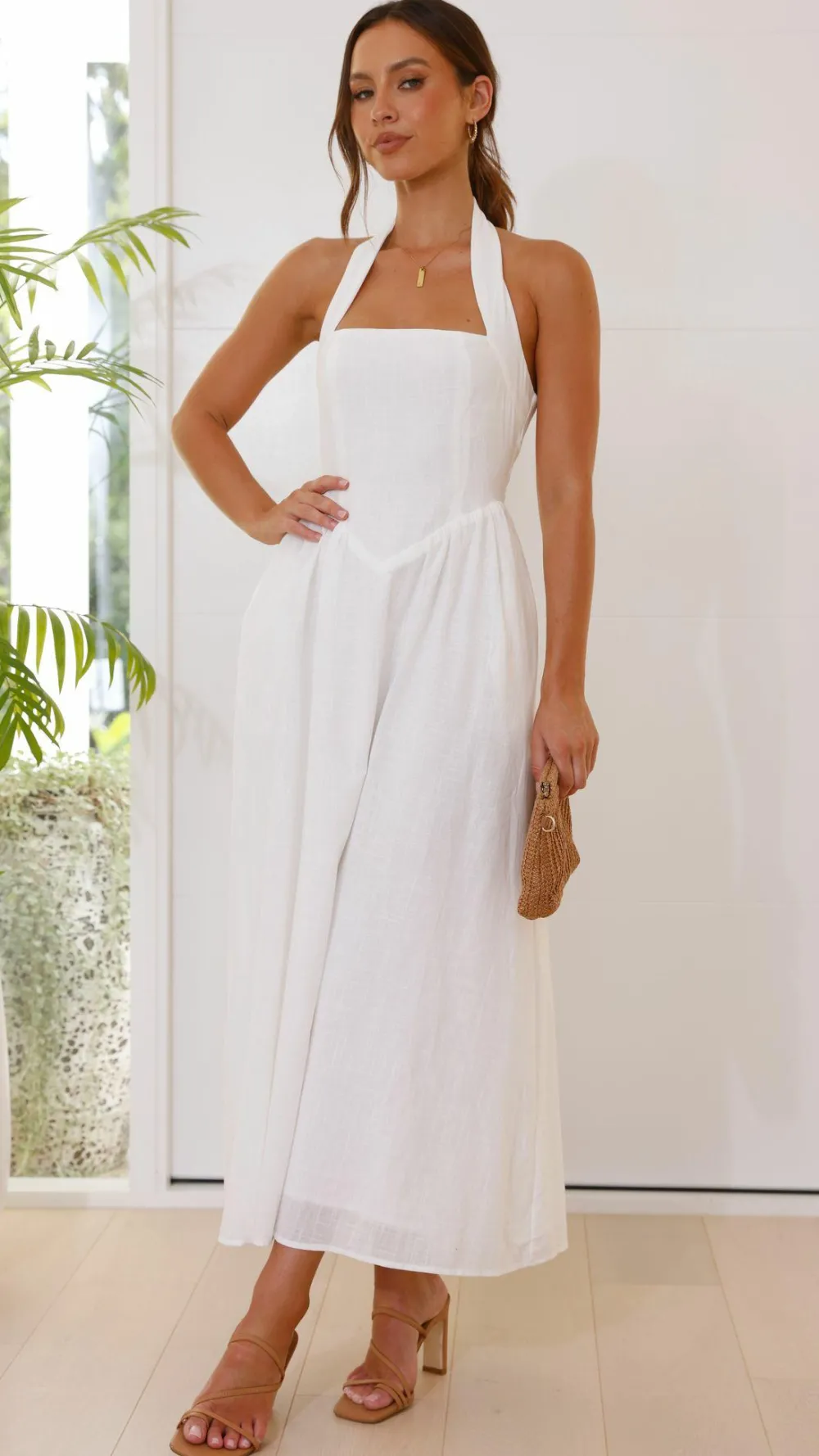 Pink Diamond Dresses|Maxi^Caden Maxi Dress - White