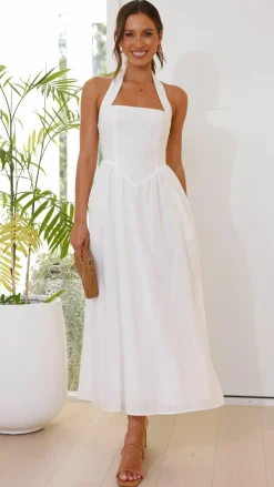 Pink Diamond Dresses|Maxi^Caden Maxi Dress - White