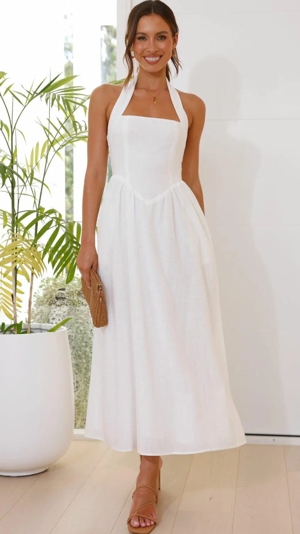 Pink Diamond Dresses|Maxi^Caden Maxi Dress - White