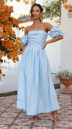 Main St Dresses|Midi^Caelius Midi Dress - Light Blue