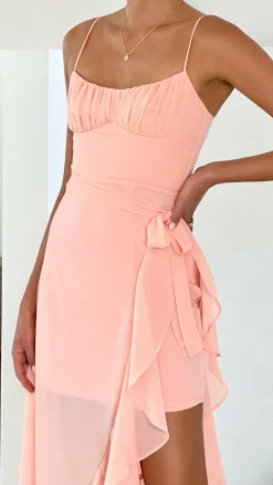SASHA (BNE) Sale Dresses^Caliste Midi Dress - Peach