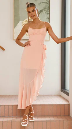 SASHA (BNE) Sale Dresses^Caliste Midi Dress - Peach