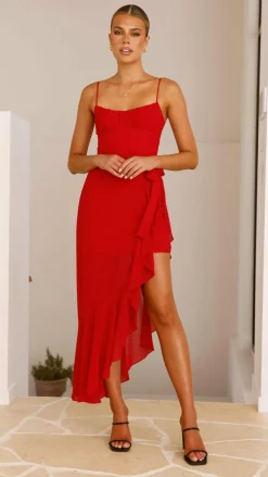 SASHA (BNE) Sale Dresses^Caliste Midi Dress - Red