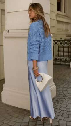 Fashion Allied Knit Tops|Knitwear^Candice Knit Sweater - Blue
