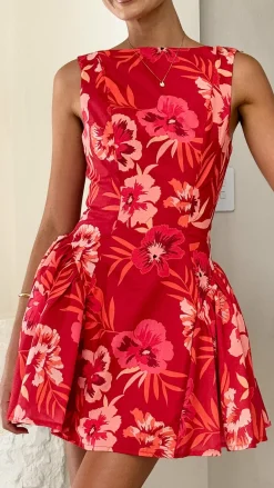 SASHA (BNE) Dresses|Mini^Canika Mini Dress - Red Floral