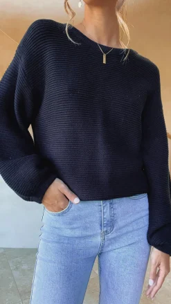My Girl Knit Tops|Knitwear^Carmel Knit - Black