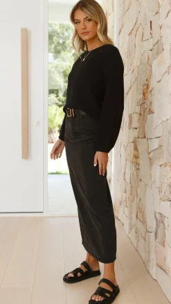 My Girl Knit Tops|Knitwear^Carmel Knit - Black