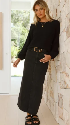 My Girl Knit Tops|Knitwear^Carmel Knit - Black