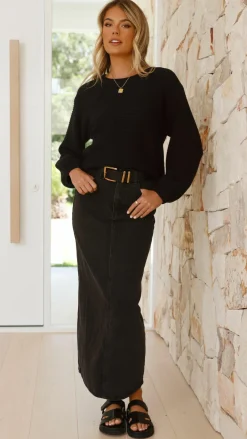 My Girl Knit Tops|Knitwear^Carmel Knit - Black