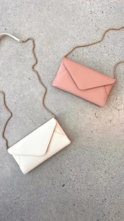 Adorne Bags|The Denim Edit^Carmen Envelope Cross Body Bag - Cream
