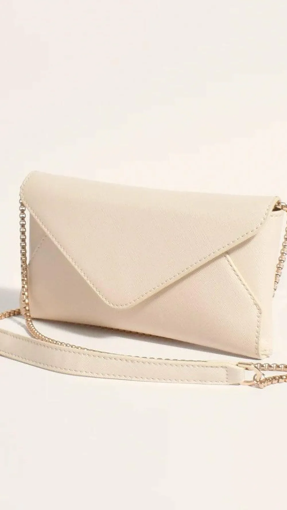 Adorne Bags|The Denim Edit^Carmen Envelope Cross Body Bag - Cream