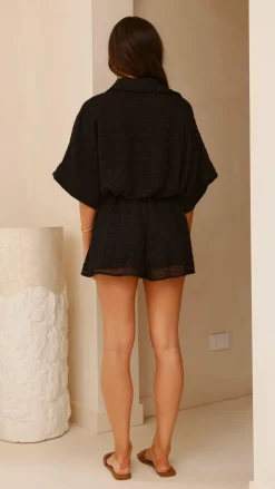 Desire Playsuits^Carmen Playsuit - Black