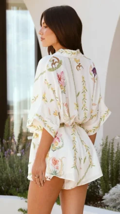 Desire Playsuits^Carmen Playsuit - Flower Print