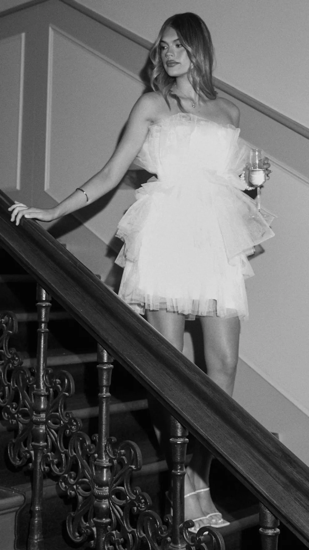 Pink Diamond Hen'S Collection|Mini^Carrie Mini Dress - White