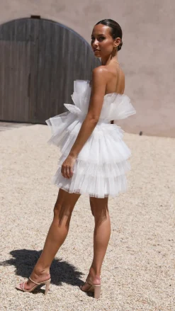 Pink Diamond Hen'S Collection|Mini^Carrie Mini Dress - White