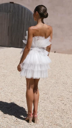 Pink Diamond Hen'S Collection|Mini^Carrie Mini Dress - White