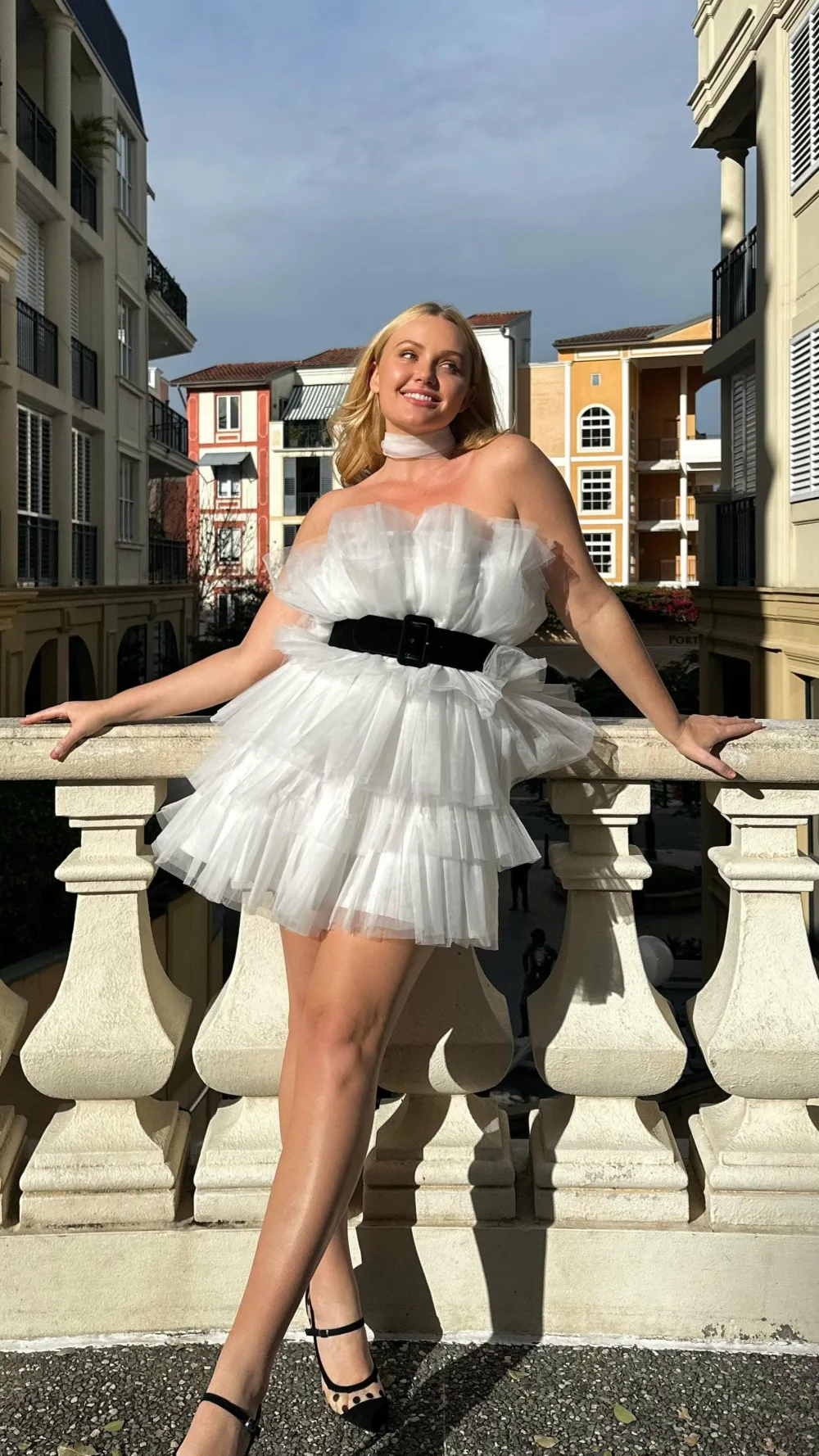 Pink Diamond Hen'S Collection|Mini^Carrie Mini Dress - White
