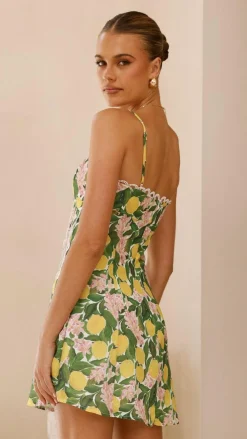 LILYWHYT Dresses|Mini^Cartia Mini Dress - Lemon Print