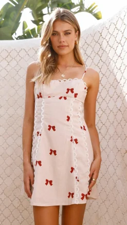 LILYWHYT Sale Dresses^Cartia Mini Dress - Red Bow