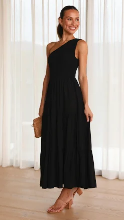 Iris Maxi Dresses|Midi^Cassy Midi Dress - Black