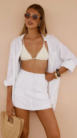 YH AND CO Sets|Tops^Charla Button Up Top - White