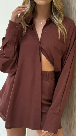 YH AND CO Sets|Bottoms^Charla Mini Skort - Brown