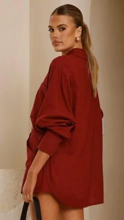 YH AND CO Sets^Charla Mini Skort - Burgundy