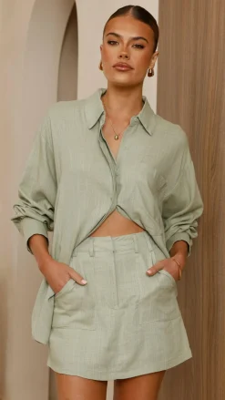 YH AND CO Sets^Charla Mini Skort - Sage