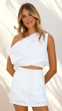 YH AND CO Sets|Bottoms^Charla Mini Skort - White