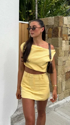 YH AND CO Sets^Charla Mini Skort - Yellow