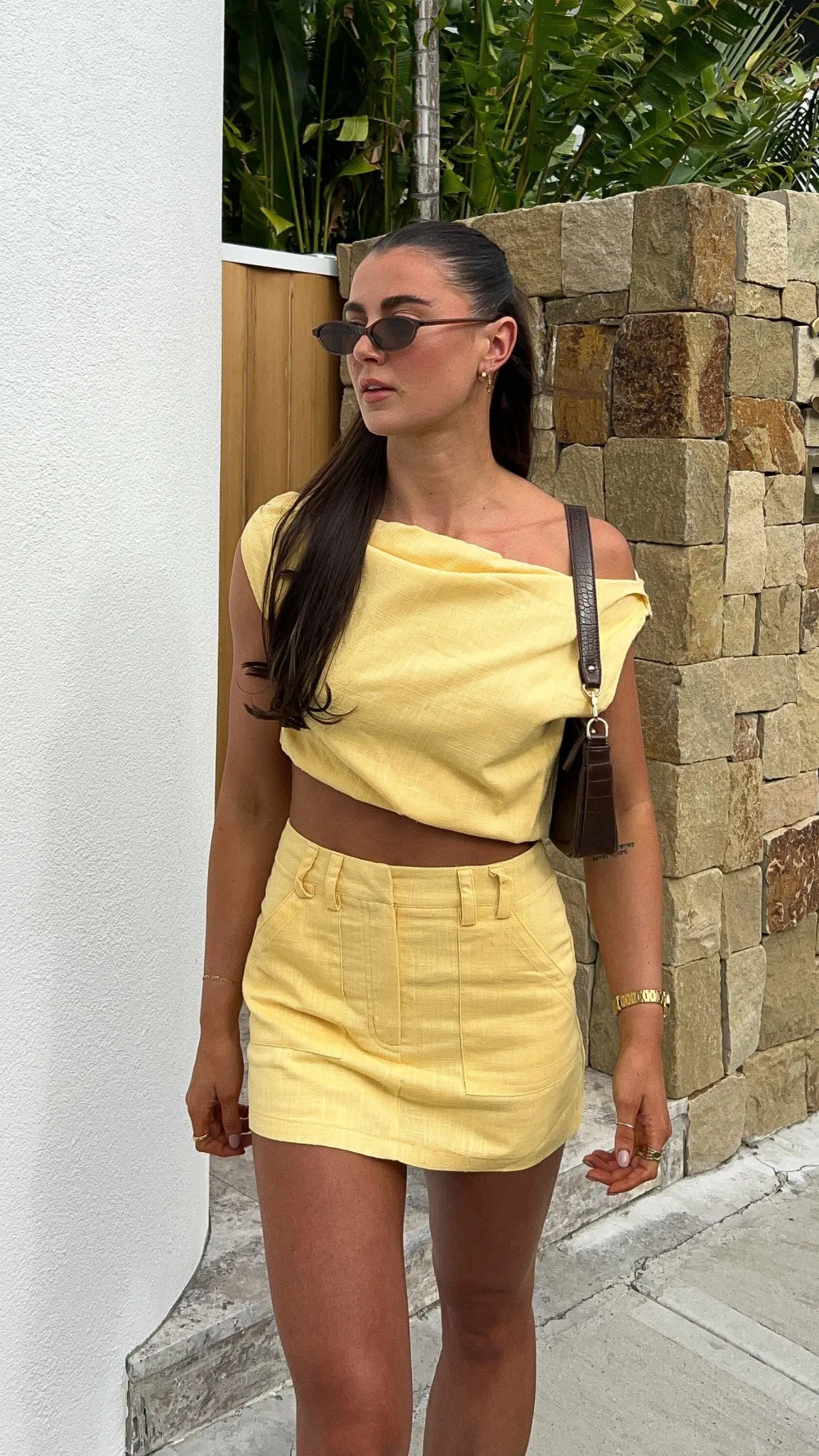 YH AND CO Sets^Charla Mini Skort - Yellow