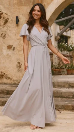 LILYWHYT Sale Evening|Sale Dresses^Charlize Maxi Dress - Silver