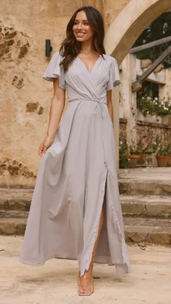 LILYWHYT Sale Evening|Sale Dresses^Charlize Maxi Dress - Silver