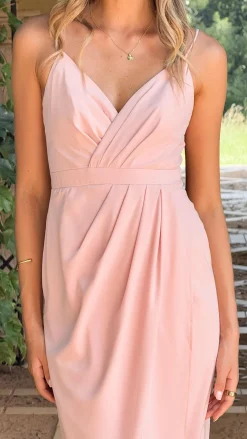 LILYWHYT Mi Amore|Dresses^Charlotte Draped Maxi Dress - Pink