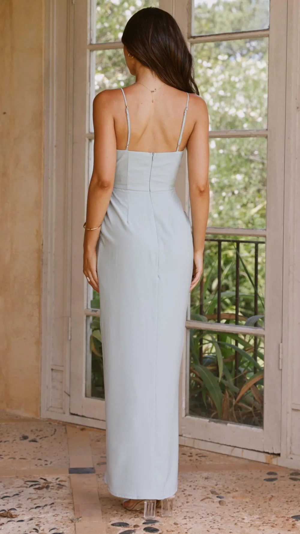 LILYWHYT Mi Amore|Dresses^Charlotte Draped Maxi Dress - Sage
