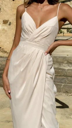 LILYWHYT Mi Amore|Dresses^Charlotte Draped Maxi Dress - Ivory